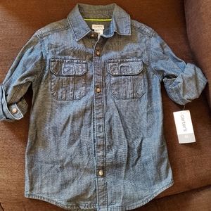New! Carters denim long sleeve shirt